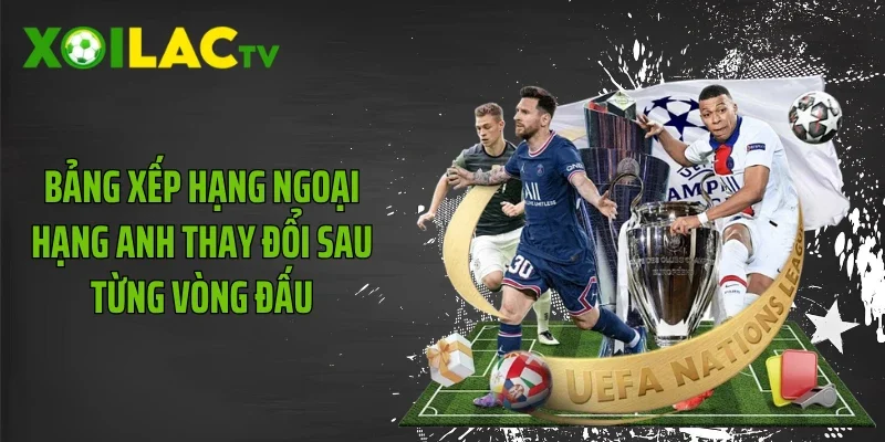 Bảng xếp hạng Ngoại Hạng Anh thay đổi sau từng vòng đấu